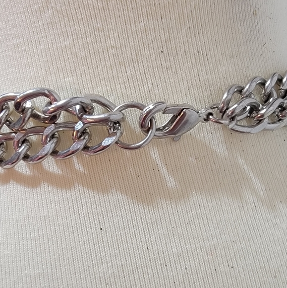 Mint Green With Rhinestones Statement Fashion Necklace - Picture 7 of 8